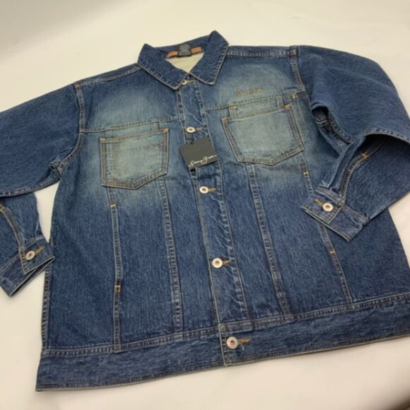 Men's Sean John Med Blue Casual Denim Jacket NWT